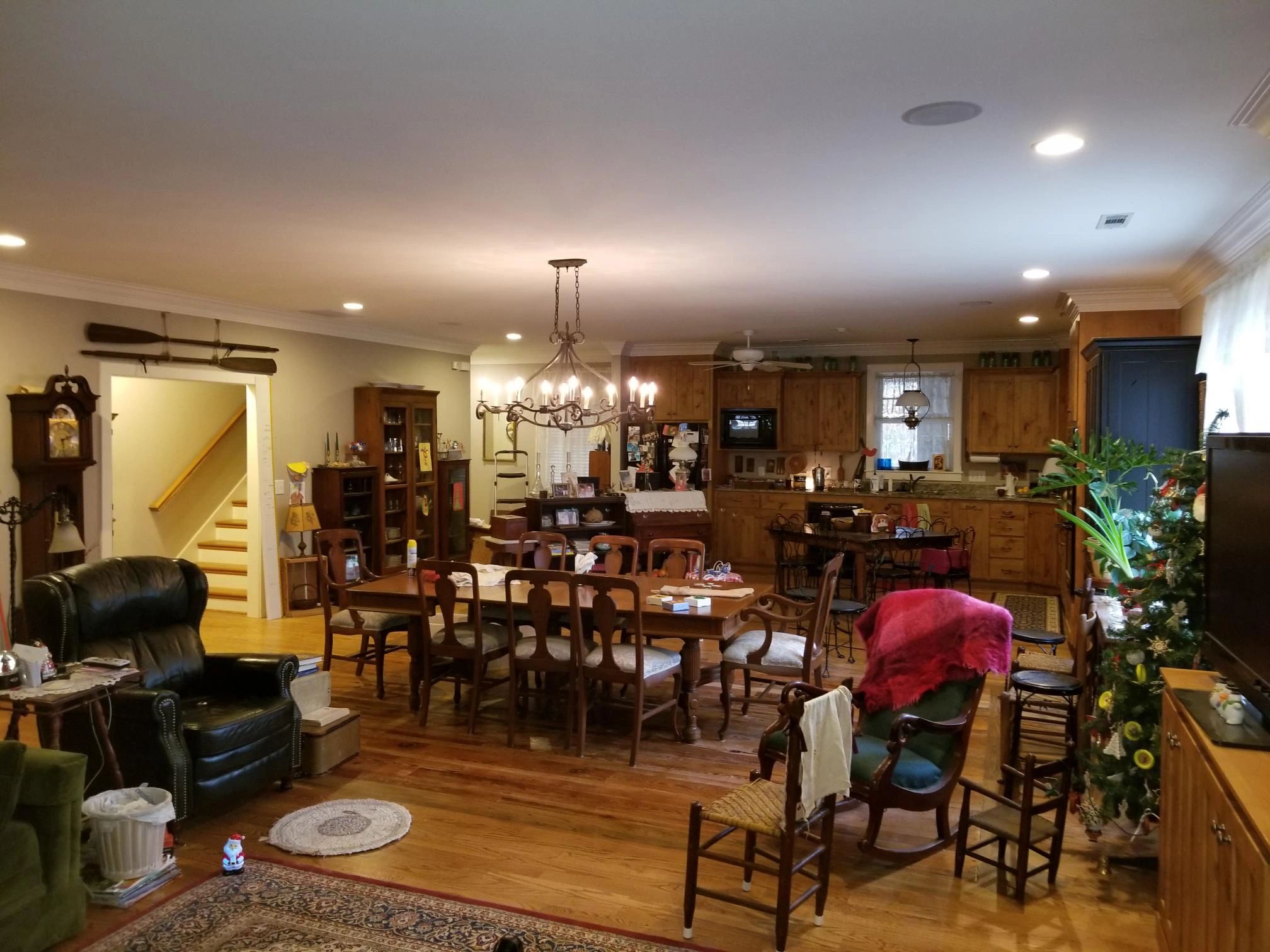 Open-concept living and dining interior