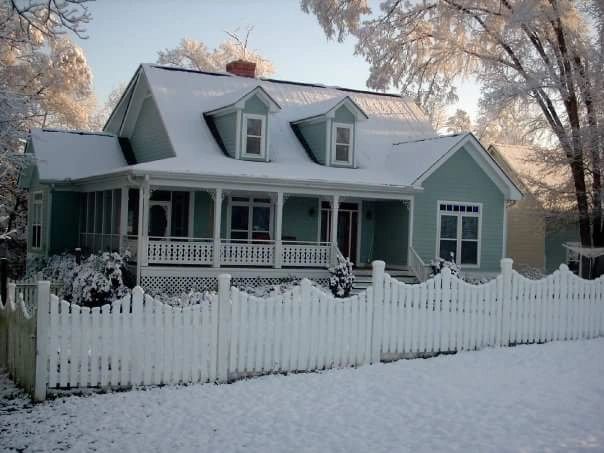 Farmhouse exterior — completed project